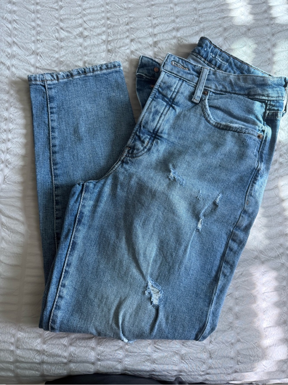 Old Navy Light Blue Straight-Leg Women's Jeans